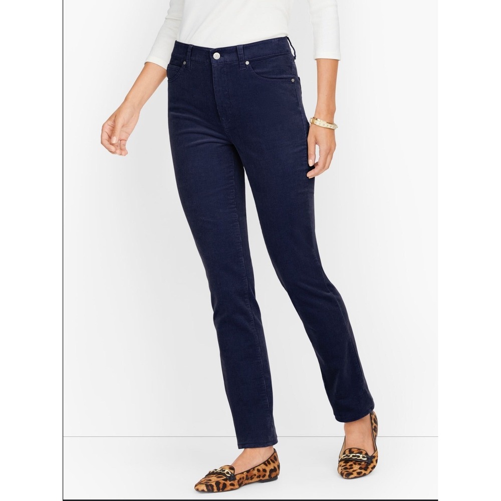 Talbots Heritage Petite Blue Corduroy Bootcut‎ Pants Size 6P